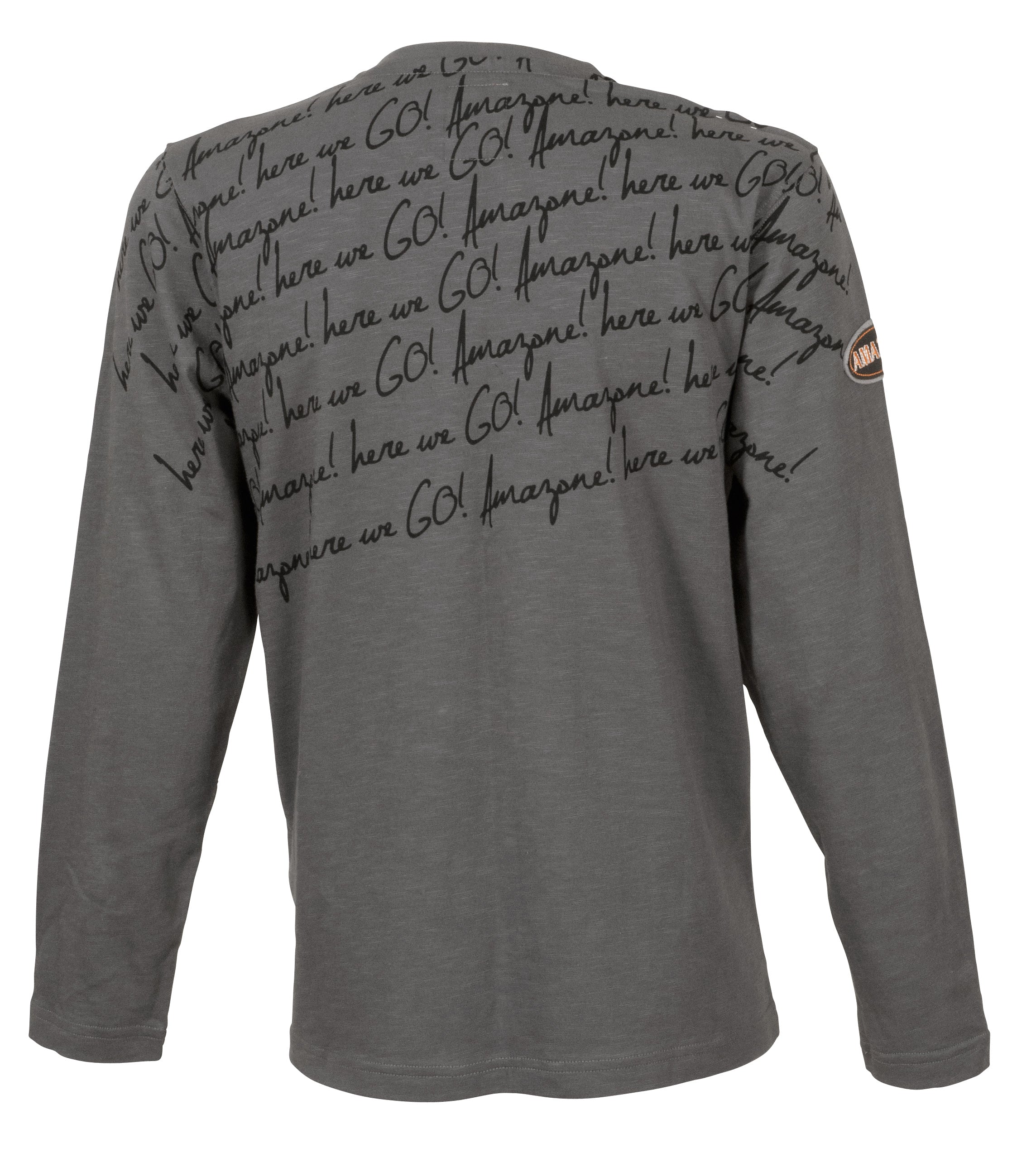 Herren-T-Shirt, anthrazit, Langarm