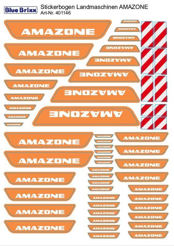 BlueBrixx Stickerbogen “AMAZONE Landmaschinen”