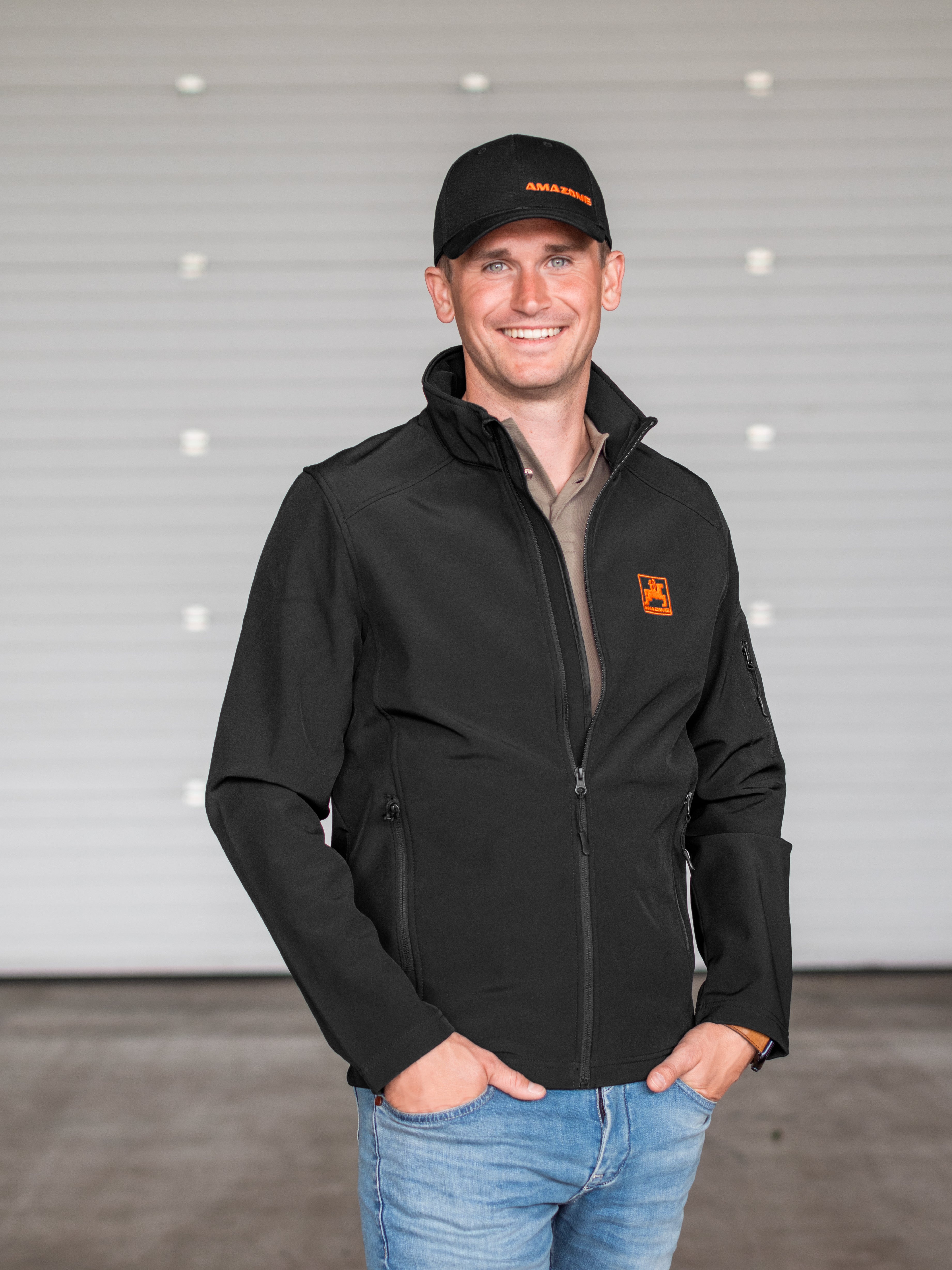 Herren-Softshelljacke, schwarz