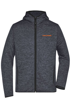 Kapuzen-Strick-Fleecejacke