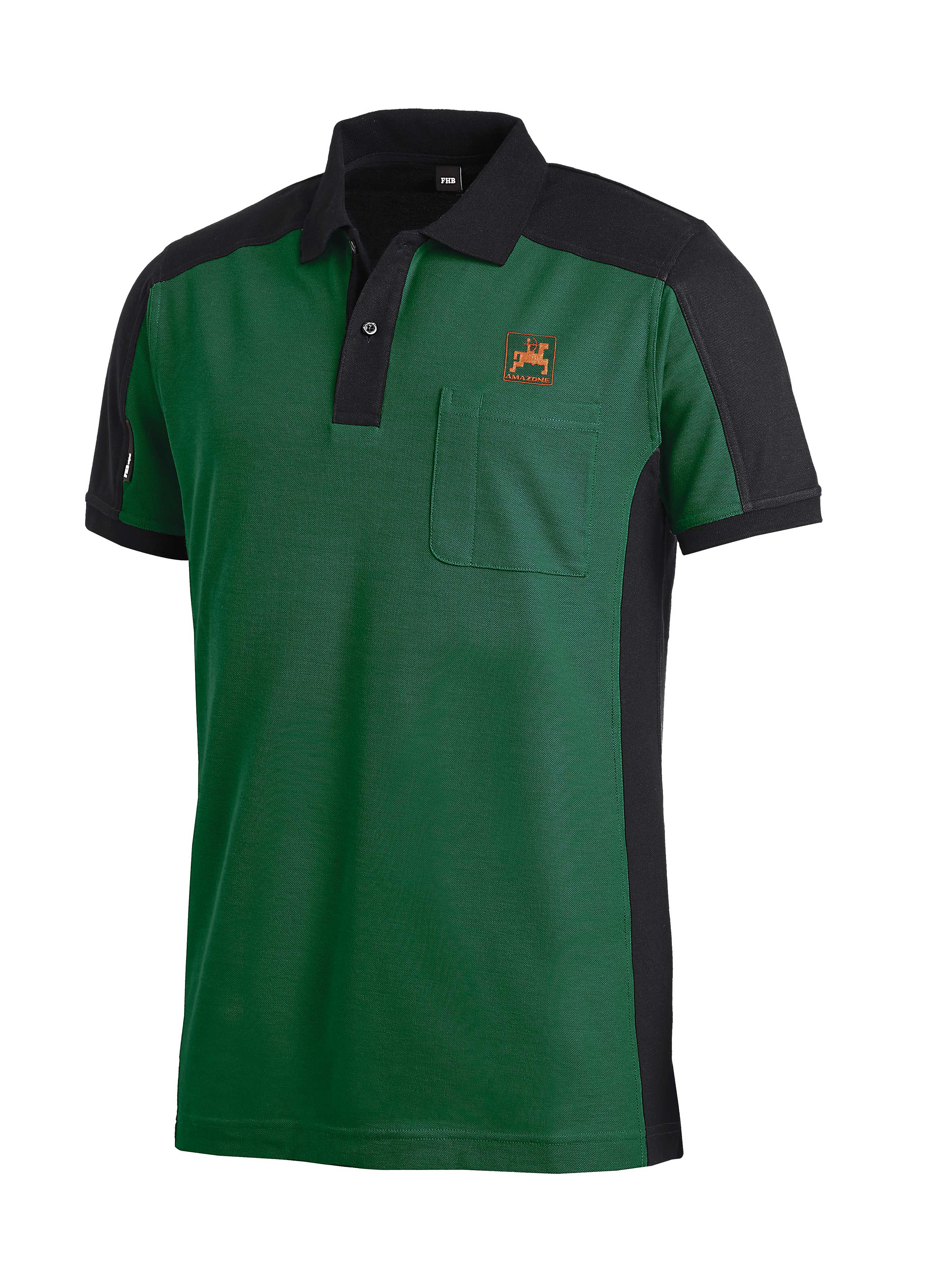 Herren-Arbeits-Poloshirt, grün/schwarz