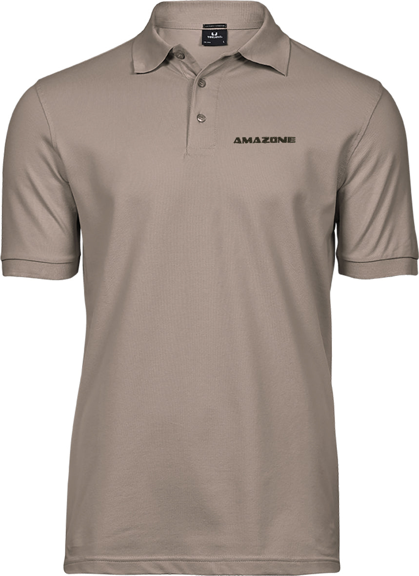 Herren-Poloshirt, steingrau