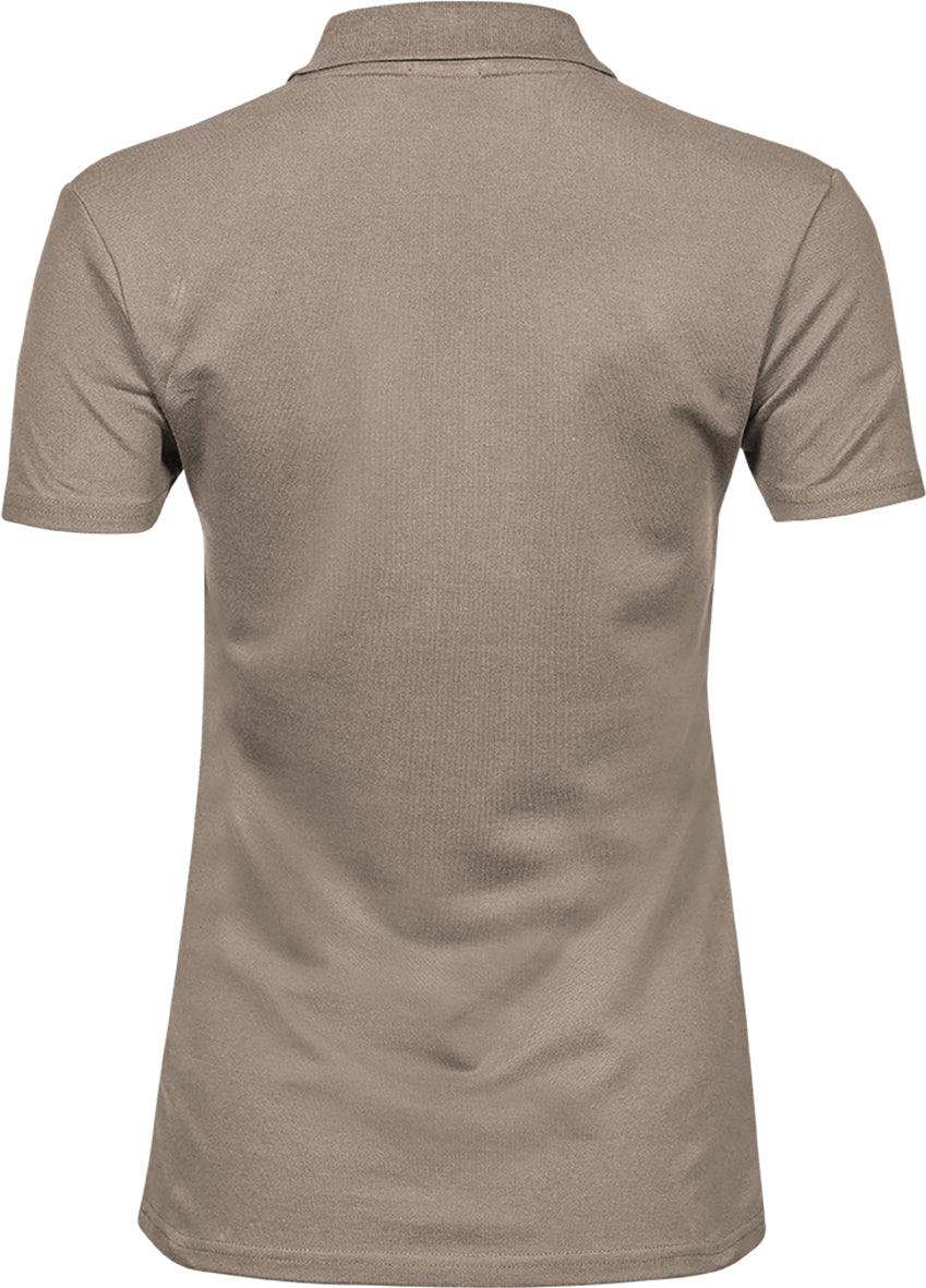 Damen-Poloshirt, steingrau
