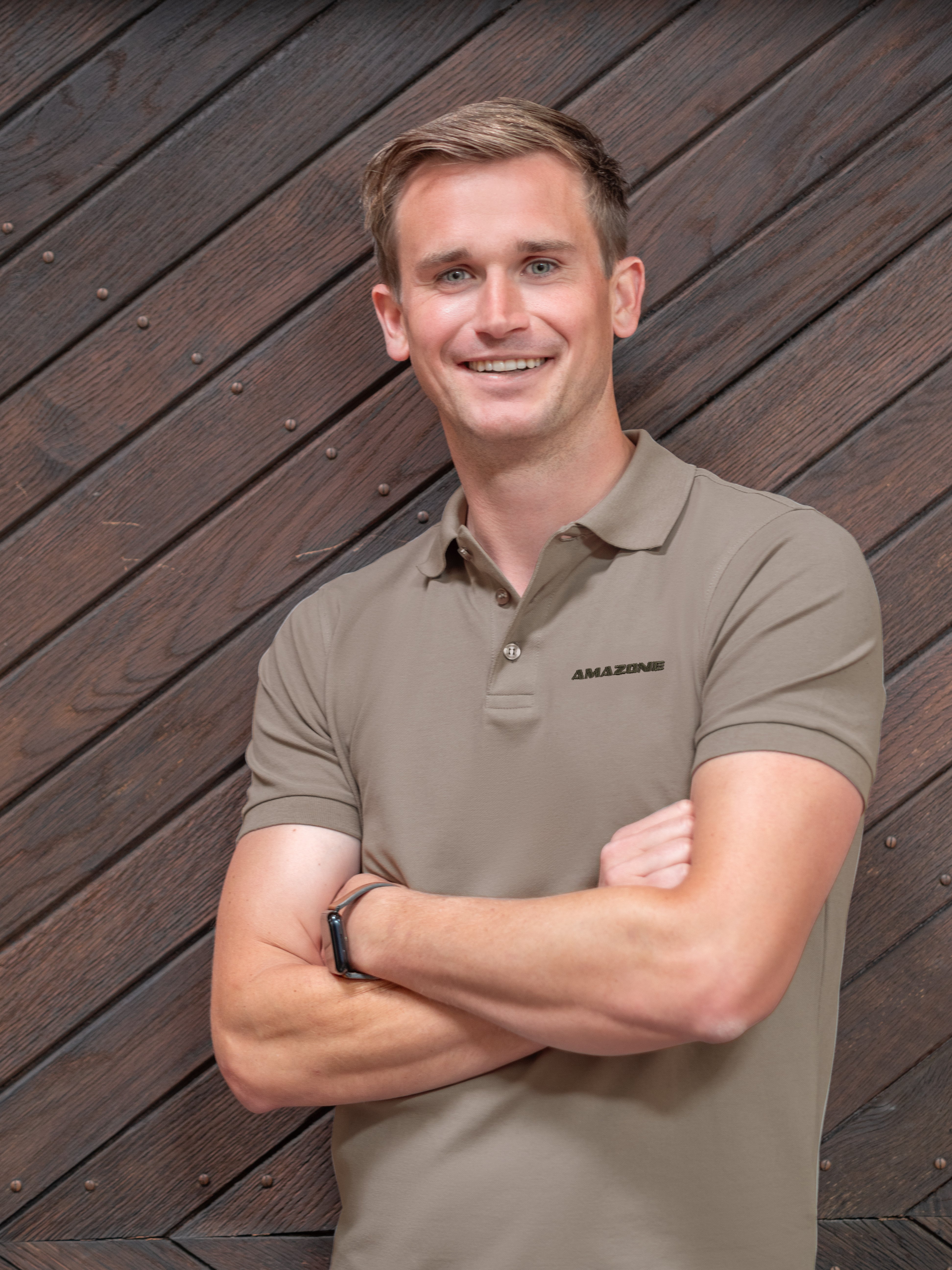 Herren-Poloshirt, steingrau