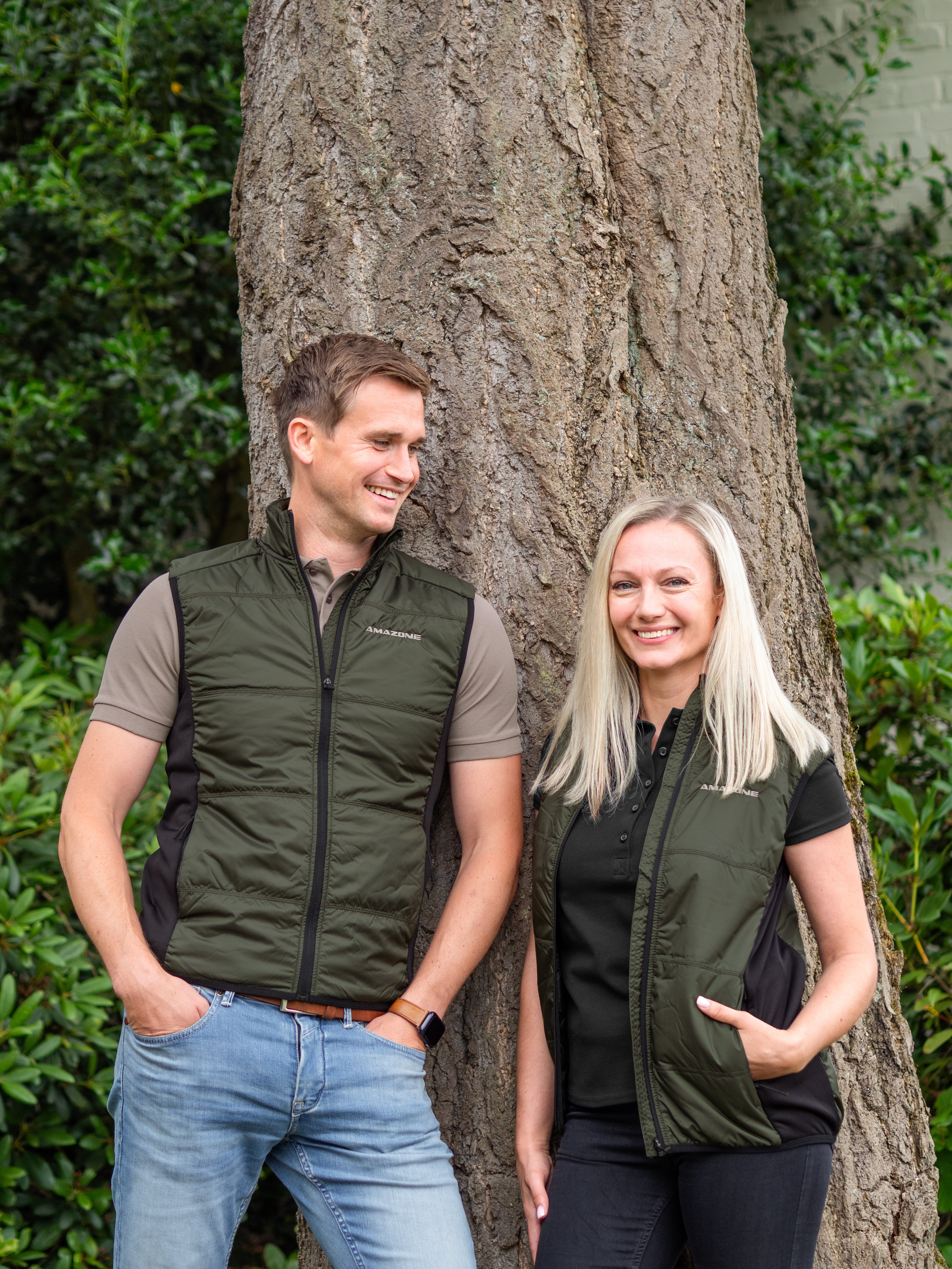 Hybrid-Weste, olivgrün/schwarz, unisex