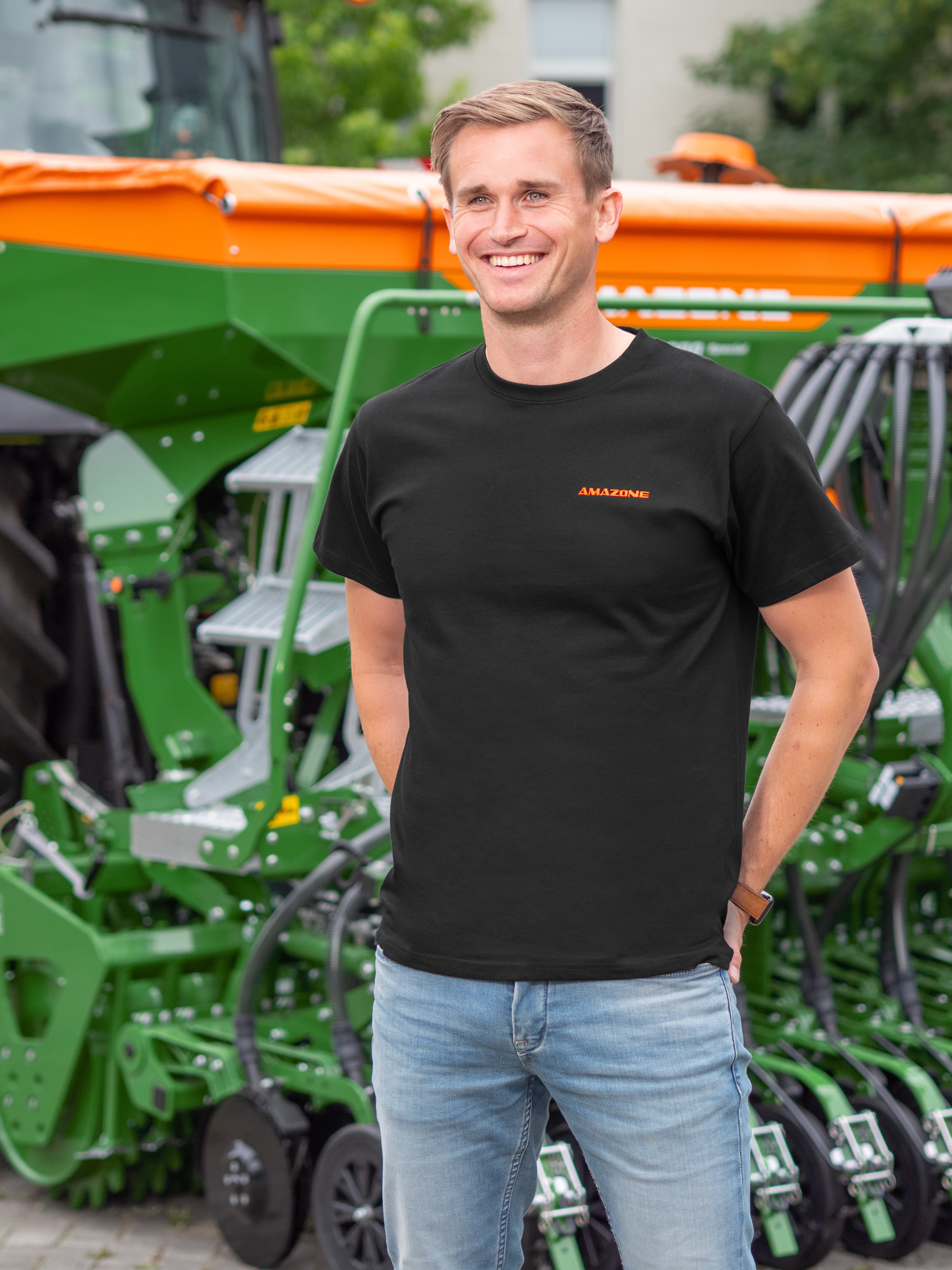 Herren-T-Shirt, schwarz