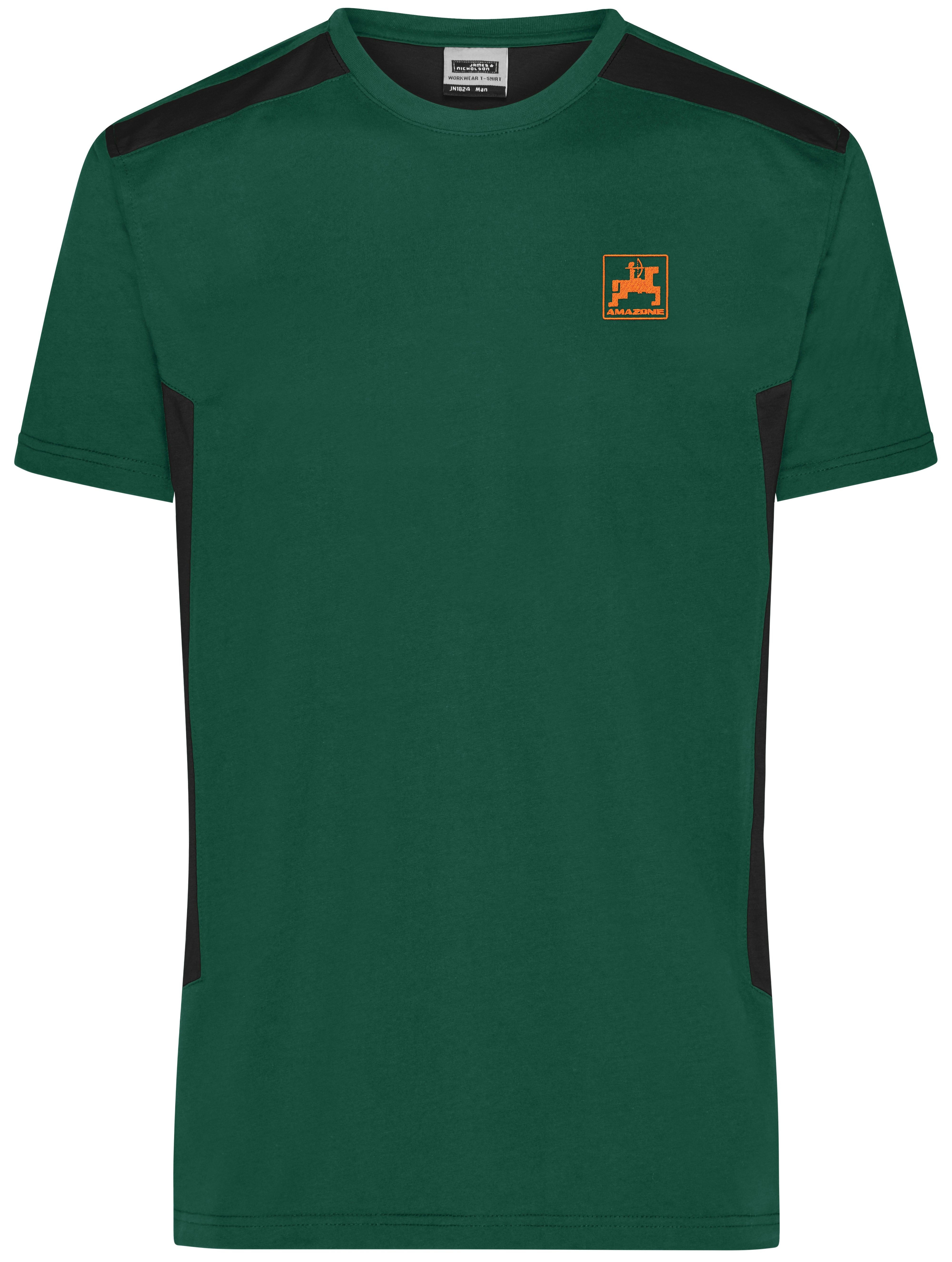 Herren- Arbeits-T-Shirt, grün/schwarz