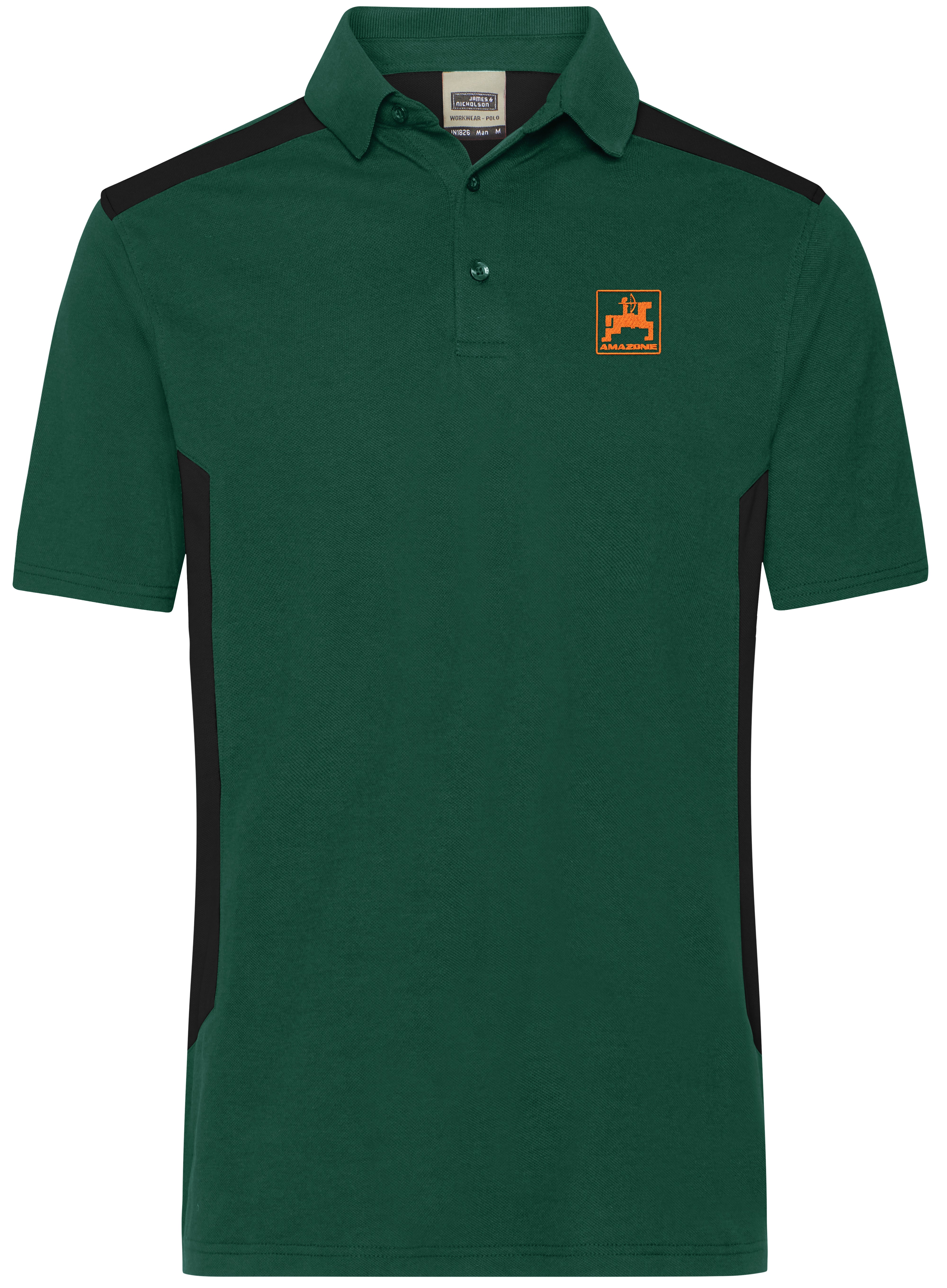 Herren-Arbeits-Poloshirt, grün/schwarz