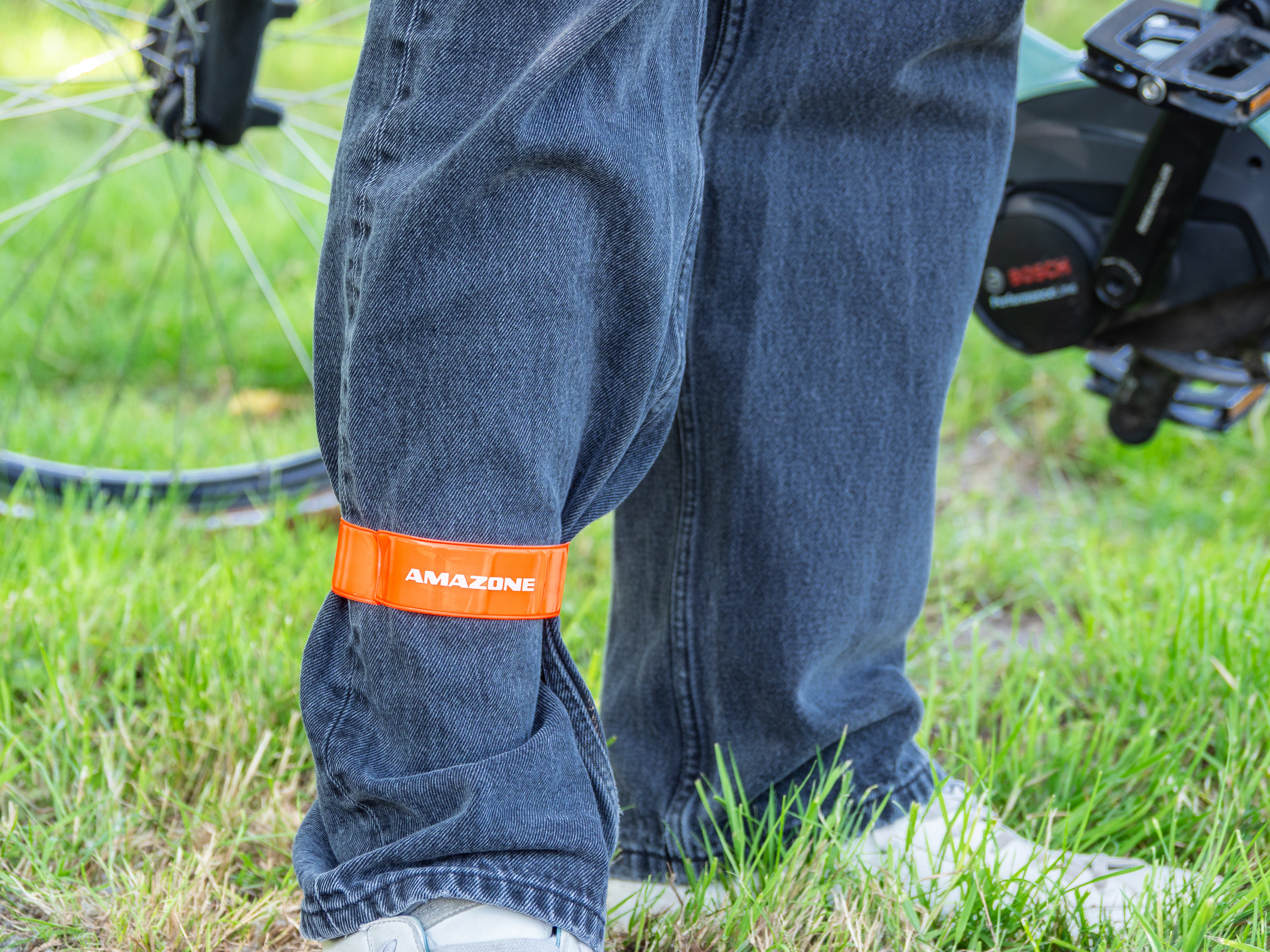Flexibles Reflexband mit Metallfeder, orange
