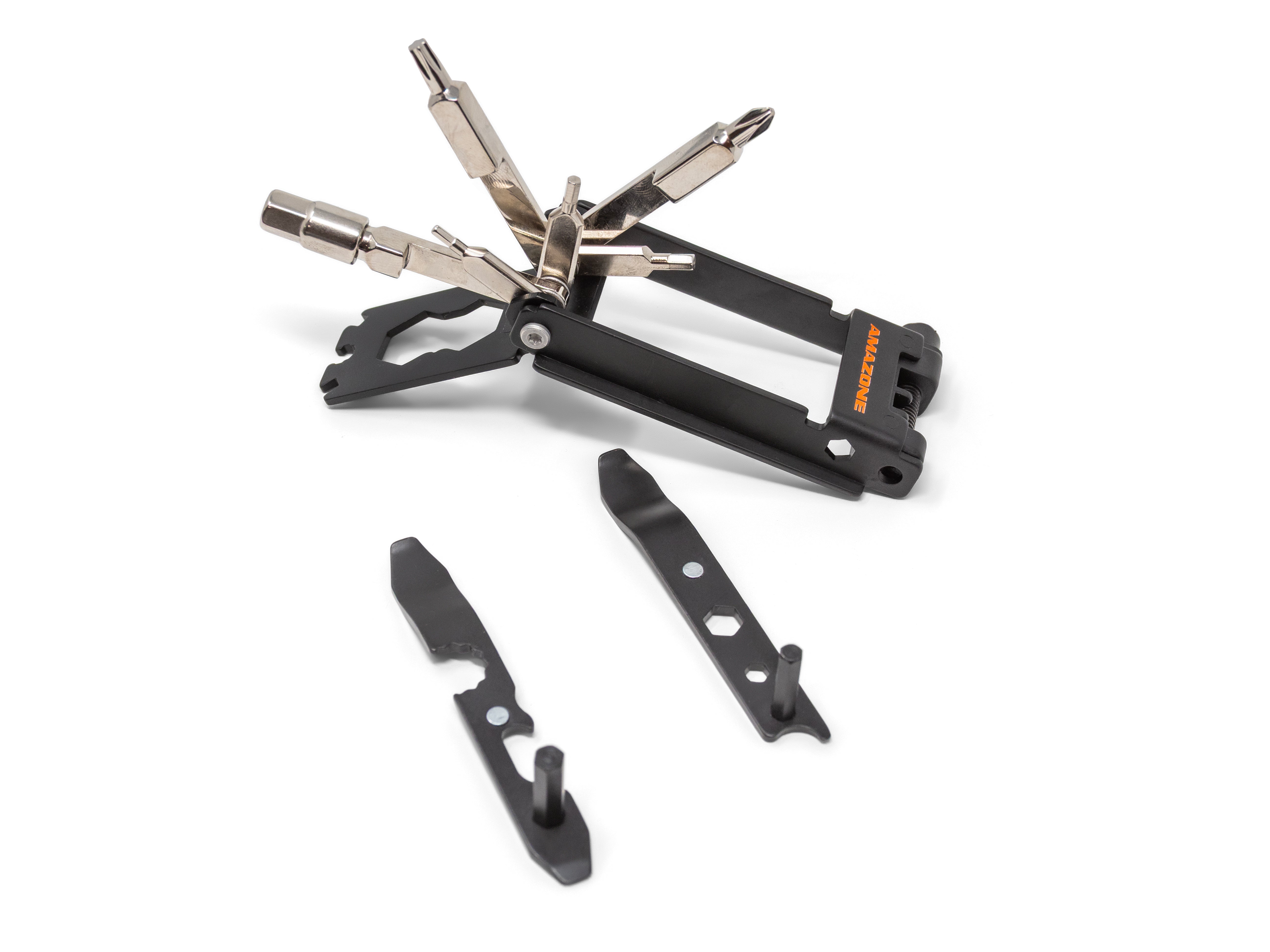 Fahrrad Multitool-Werkzeug, schwarz/silber
