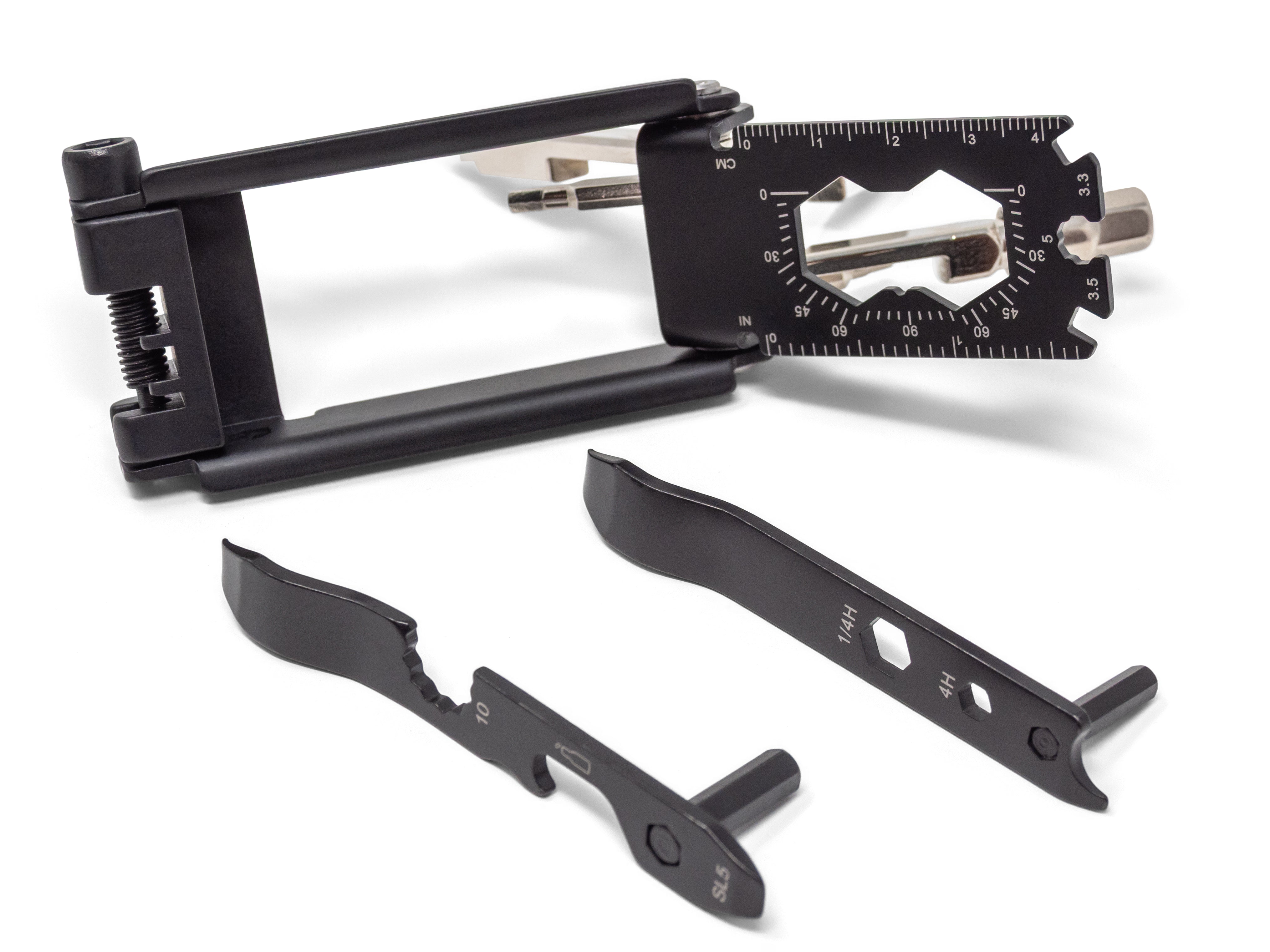 Fahrrad Multitool-Werkzeug, schwarz/silber